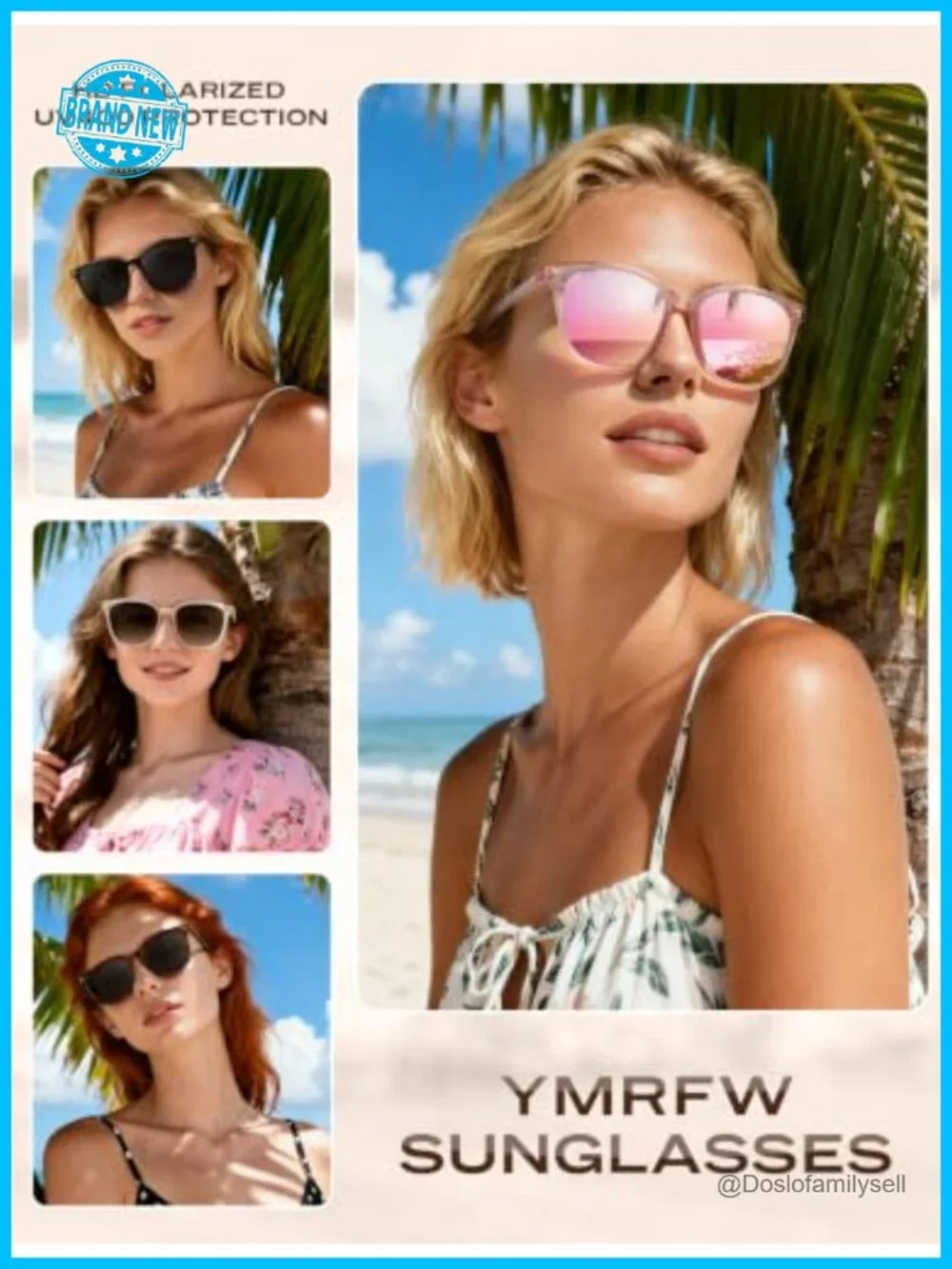 Retro Oversized Polarized Sunglasses Women Men Big Frame UV400 Protection